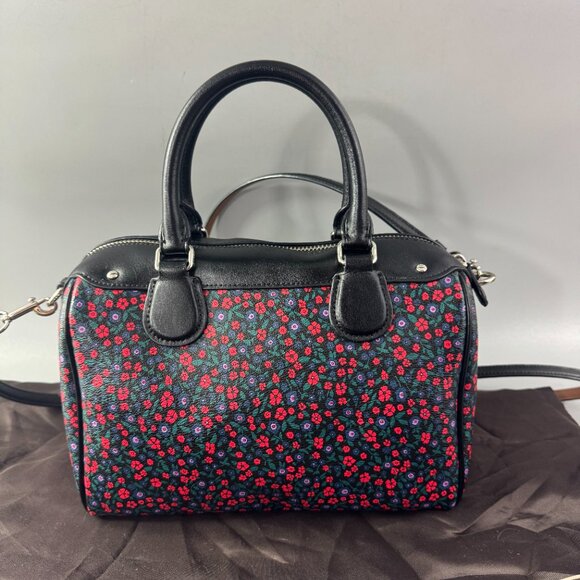 NWOT Authentic Coach F59445 Ranch Floral Print Mini Bennett Canvas Satchel - Picture 4 of 14